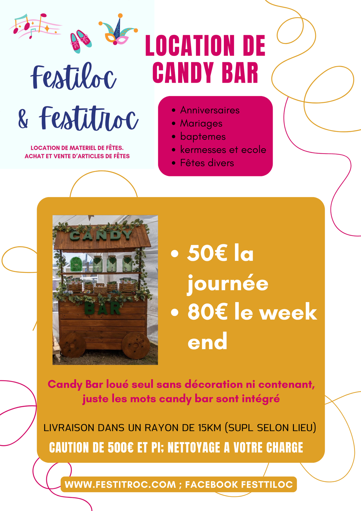 Location de Candy Bar